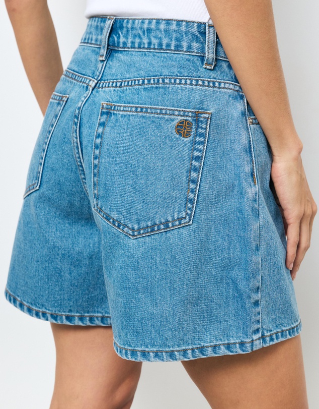 AERE - Rosa Mid Length Denim Shorts