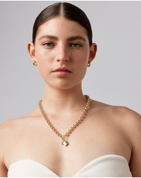 Michael Hill - Created Round Green Emerald Birthstone Pendant in 10kt Yellow Gold