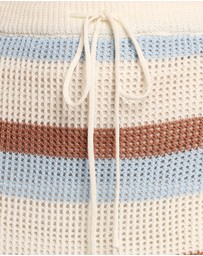 Petal & Pup - Fawn Knit Mini Skirt - Tan Blue