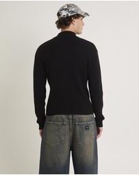 Insight - Funnel Neck Zip Through Knit Jumper