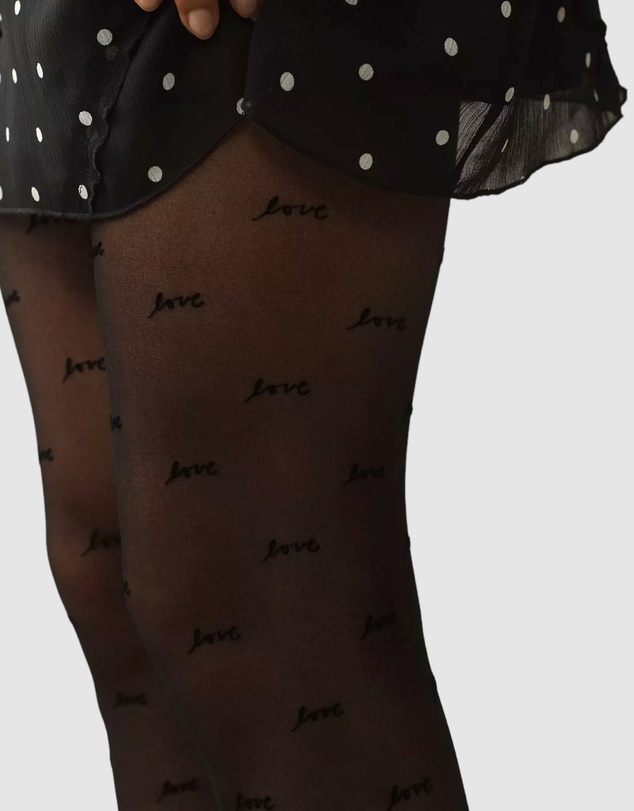 High Heel Jungle - Love Velvet Flocking Premium Tights