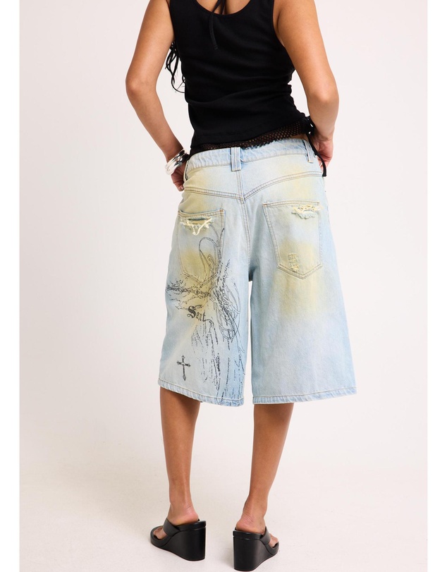 Neon Hart - Florence Printed Jorts