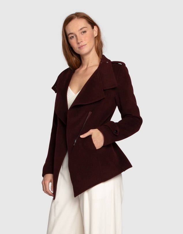 Belle & Bloom - Bad Girl Wool Blend Moto Coat