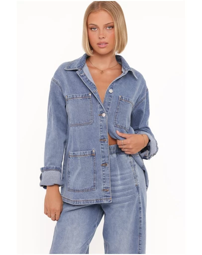 Petal & Pup - Remy Denim Utility Jacket - Medium Wash