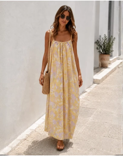 Esther & Co - Noémie Dress - Lavender Lemon