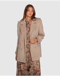 Belle & Bloom - Harbour Military Wool Blend Pea Coat