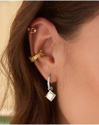 Wanderlust + Co - Ravioli Charm Huggie Earrings
