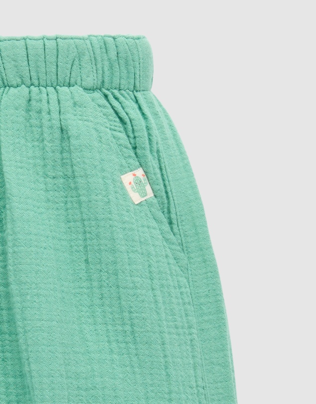 Purebaby - Slouchy Crinkle Cotton Pants -Kids-Babies