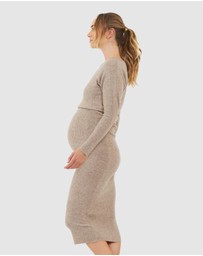 Ripe Maternity - Tobie Off Shoulder Knit Dress