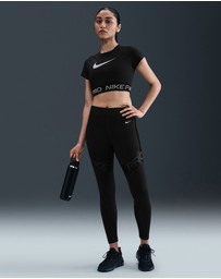 Nike - Pro Dri-FIT Short Sleeve Cropped Graphic Top