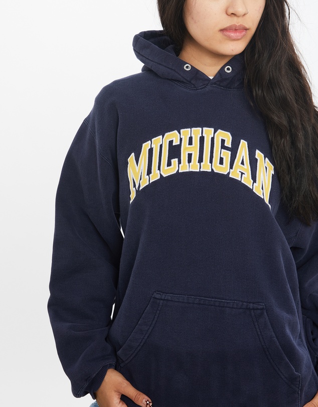 Vintage by The Real Deal - Pre Loved - Vintage University of Michigan Hooded Sweatshirt