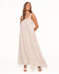 Petal & Pup - Caroline Maxi Dress - Pastel Pink Floral