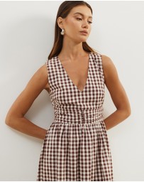 Atmos&Here - Addie Gingham Midi Dress