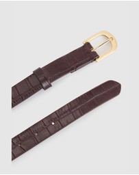 Evity - Lila SM Leather Croc Emboss Belt