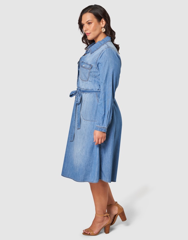 Something 4 Olivia - Dolly Denim Shirt Dress