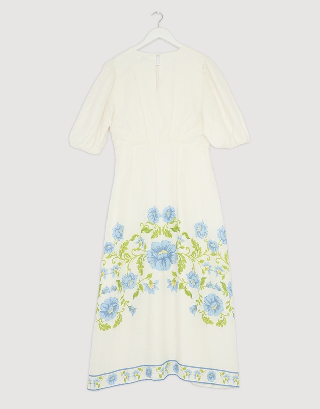 Revibe - Repaired AERE Elladia Puff Sleeve Midi Dress - AU 16