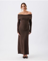Ripe Maternity - Tyla Off Shoulder Knit Dress