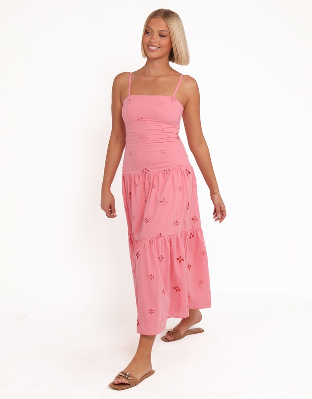 Petal & Pup - Botanique Midi Dress - Rose Broderie