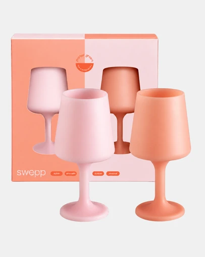 porter green - swepp silicone unbreakable wine glasses