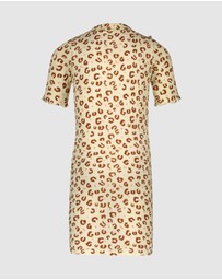 Like FLO - Fancy Rib Leopard Dress - Kids-Teens