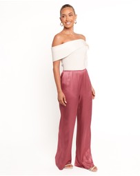 Petal & Pup - Carissa Satin Pants - Dusty Rose