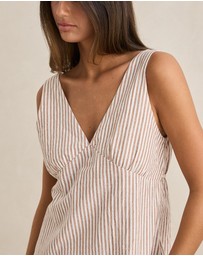 Rhythm - Valley Stripe Mini Dress - Iconic Exclusive