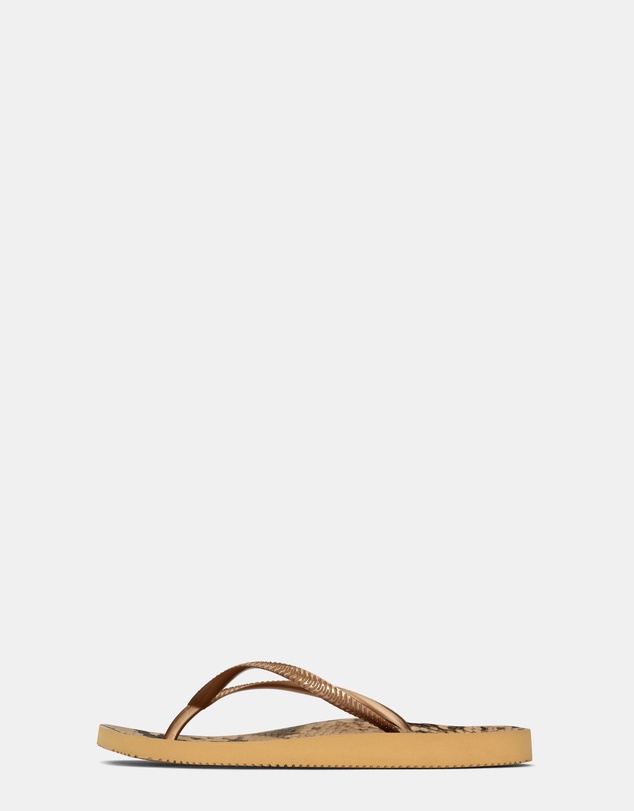 Vionic - Noosa Print Toe Post Sandal - Bronze Snake