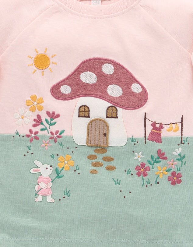 Purebaby - Toadstool House Long Sleeve Tee -Kids-Babies