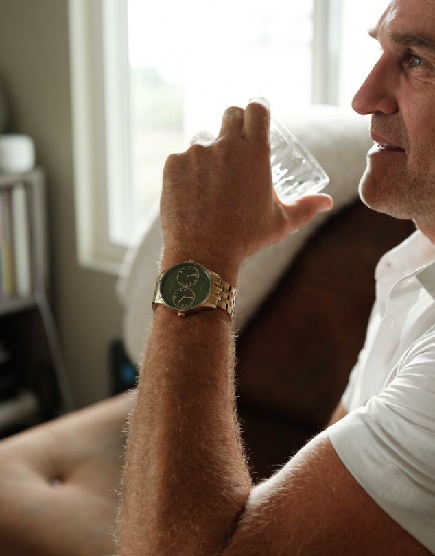 Maxum - Maxum x Taylor Steele - Green Dial, Gold Tone Case & Bracelet