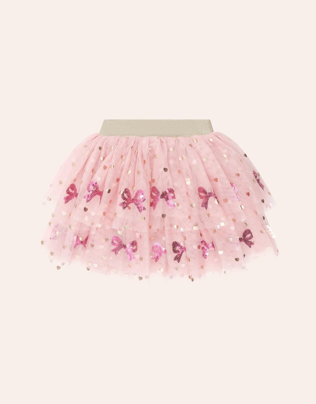 Huxbaby - Sequin Bow Tiered Tulle Skirt - Babies-Kids