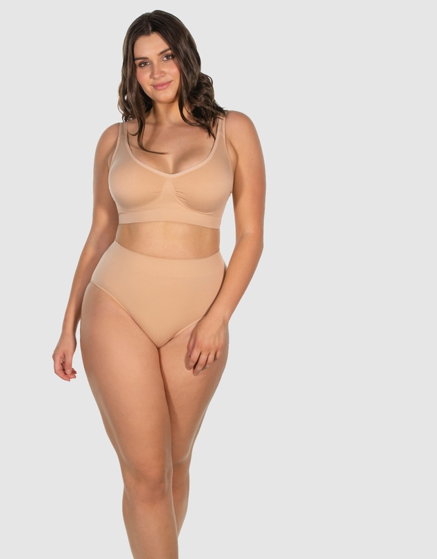 B Free Intimate Apparel - Smooth-Touch Contour High Cut Briefs - 3 Pack