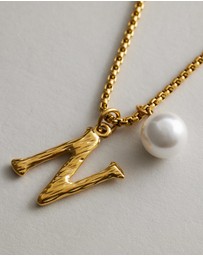 Zahar - Pearl Letter N Necklace