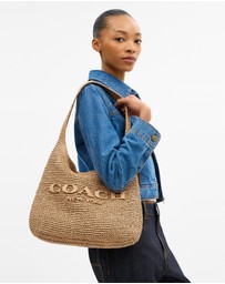 Coach - Refined Weave Straw Brooklyn Shoulder Bag 34