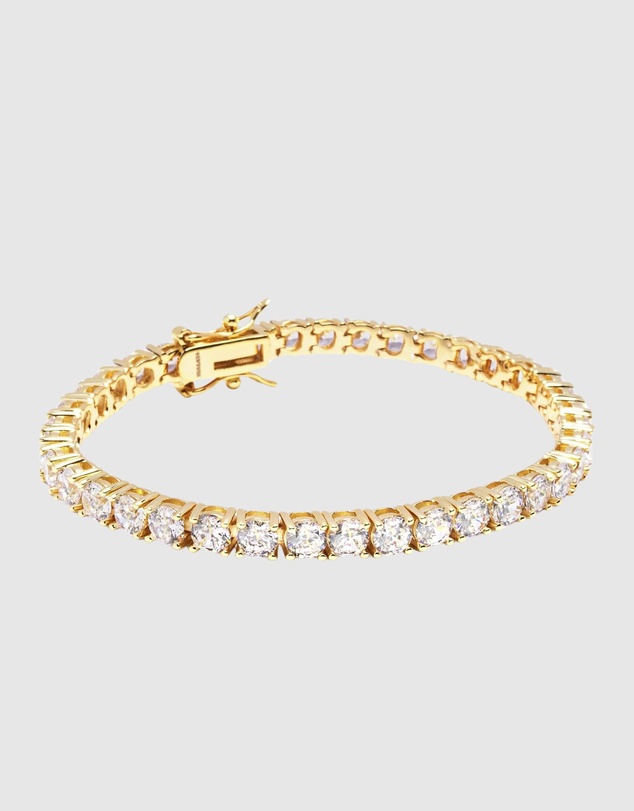 Nialaya Jewellery - Tennis Bracelet with Gold
