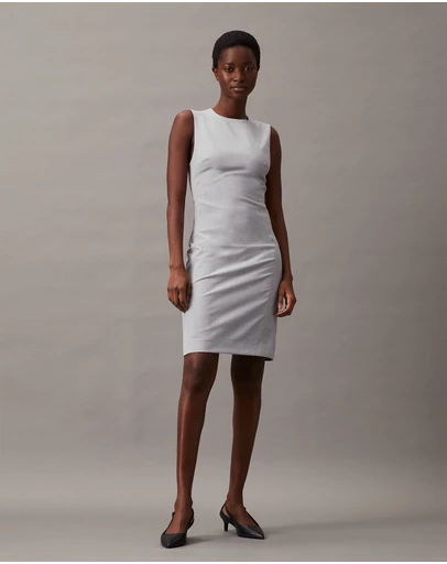 Calvin Klein - Slim Wool Blend Shift Dress