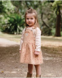 Kynd Baby - Denim Pinafore in Pink Denim