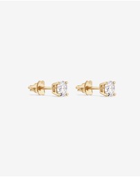Michael Hill - 0.60 Carat TW Round Brilliant Laboratory-Grown Diamond Solitaire Stud Earrings in 10kt Yellow Gold