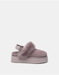 EVERAU - Australian Shepherd Ugg Waffle Platform Cow Suede Upper House Shoes