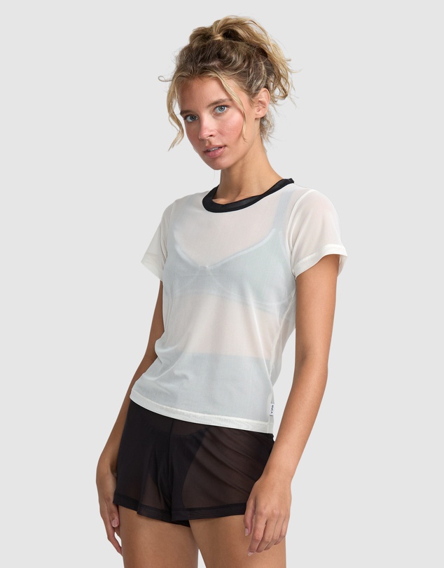 RVCA - Womens Aren Mesh Baby T-Shirt