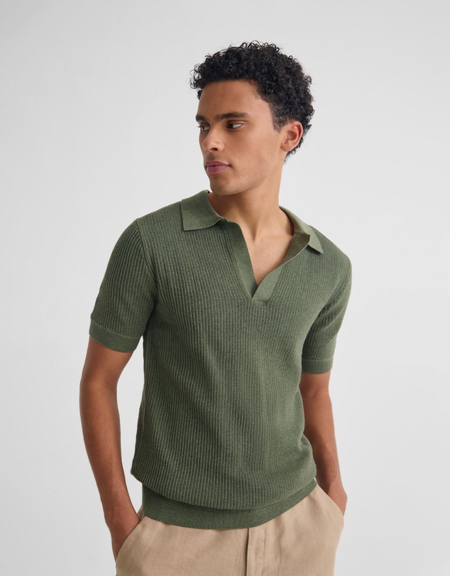 Oxford - Huck Lined Knitted Polo