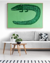 Inka Arthouse - Green Crocodile by Nancy McKie