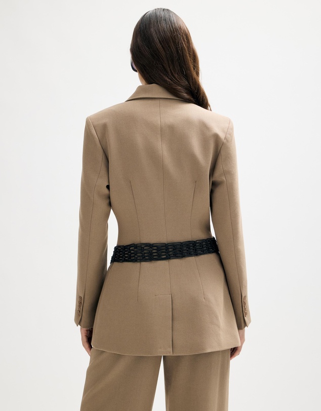 Minima Esenciales - Ise Macrame Belt Blazer