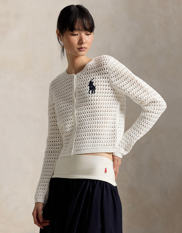 Polo Ralph Lauren - Big Pony Crocheted Cotton Cardigan