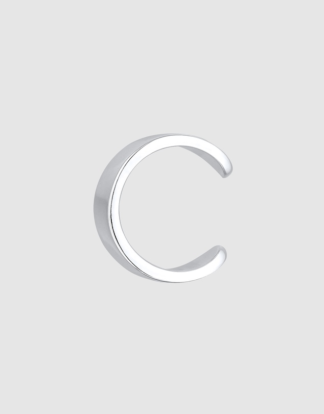 Kuzzoi - ICONIC EXCLUSIVE - Earrings Men Single Earcuff Basic Trend in 925 Sterling Silver