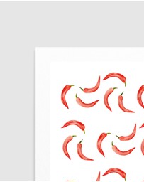 Olive et Oriel - Chili Pattern by Kathrinmay Art Print