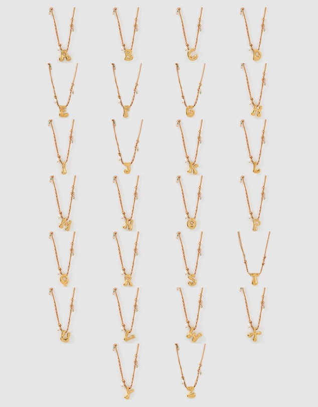 Arms Of Eve - Bubble Letter Necklace - Blush