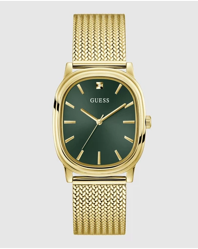 GUESS - GUESS Mens Gold-Tone Analogue Watch