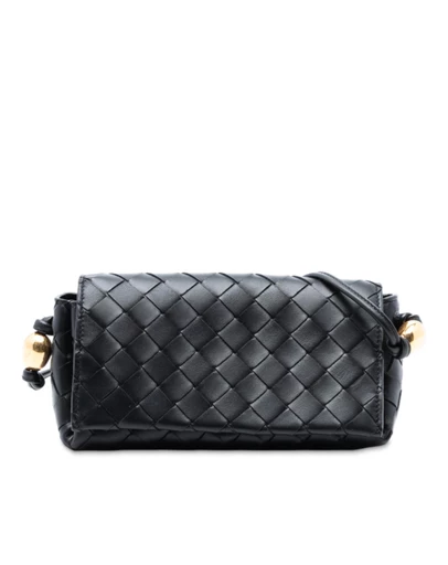 Pre-Loved by Azura Reborn - Pre-Loved Nappa Intrecciato Pouch On Strap Crossbody