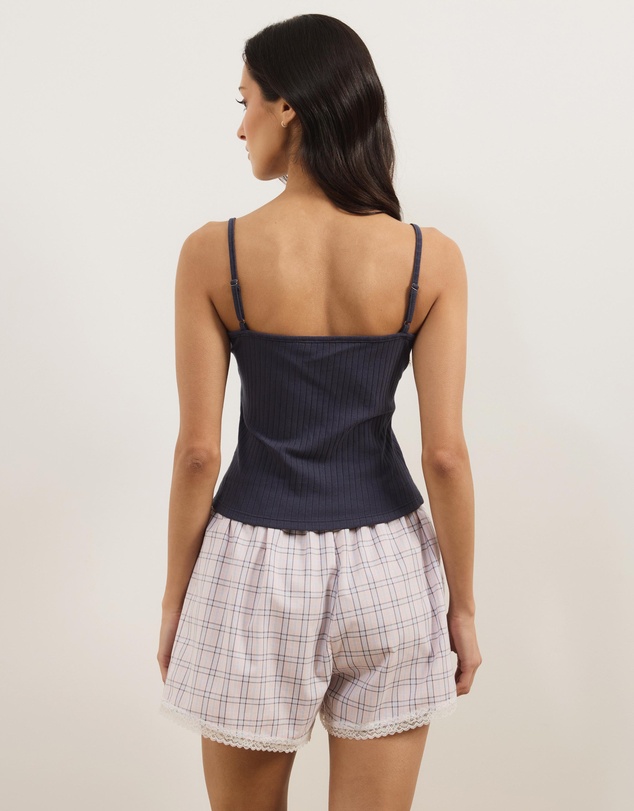 Atmos&Here - Lily Check Short and Pointelle Cami Pyjama Set