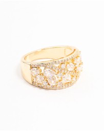 Lovisa - Gold Plated Mixed Stone Cubic Zirconia Ring